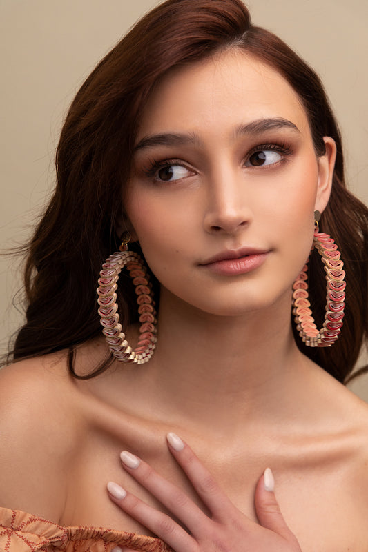 Go big or Go Home Hoop, Paper Earrings