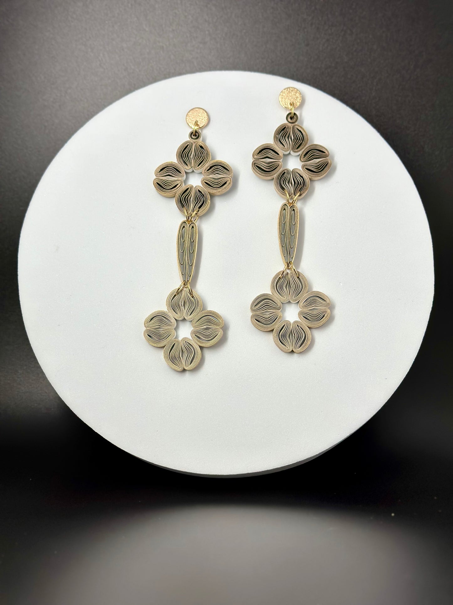 Flowerful Cascade Dangle Paper Earrings