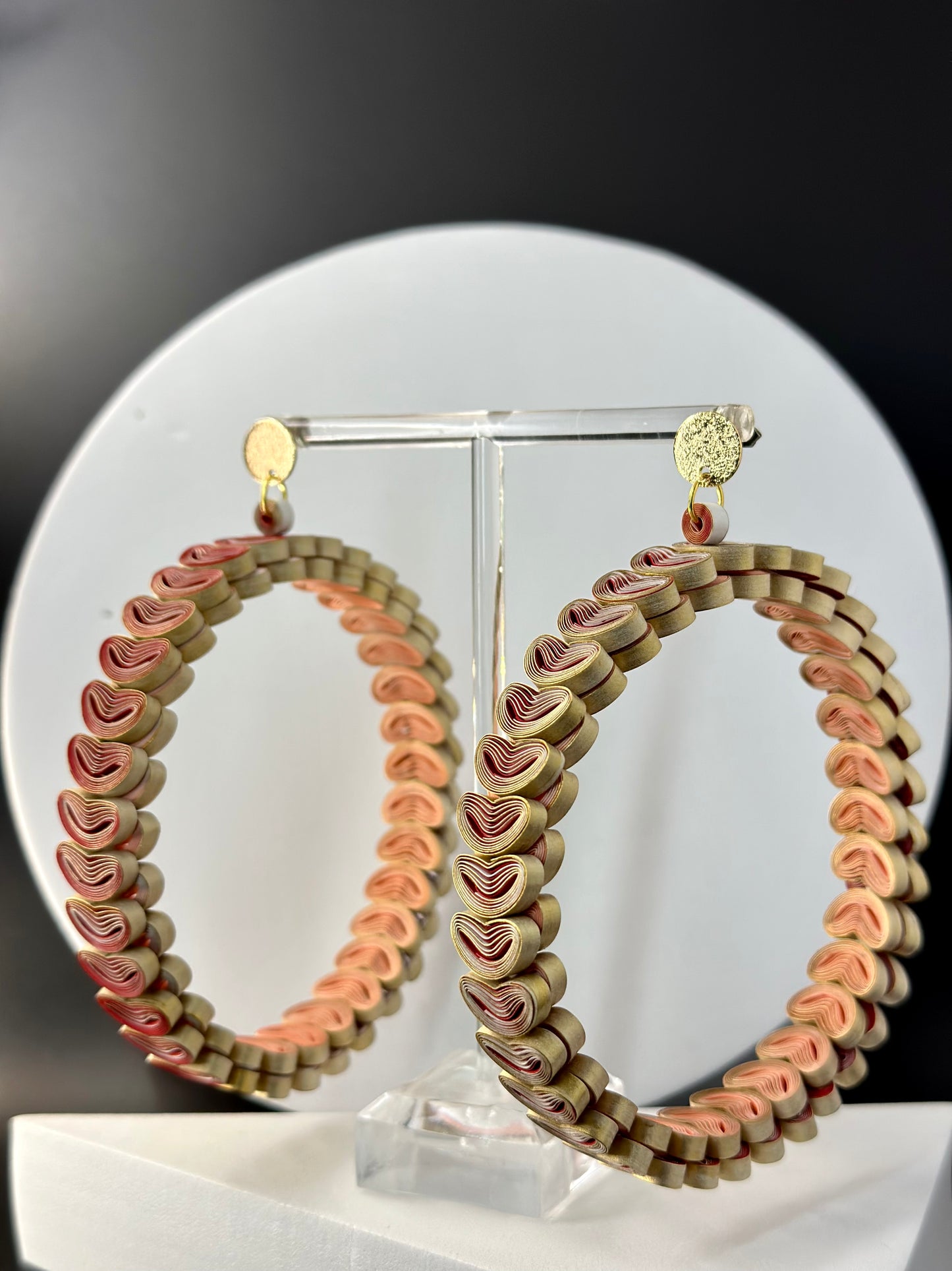 Go big or Go Home Hoop, Paper Earrings