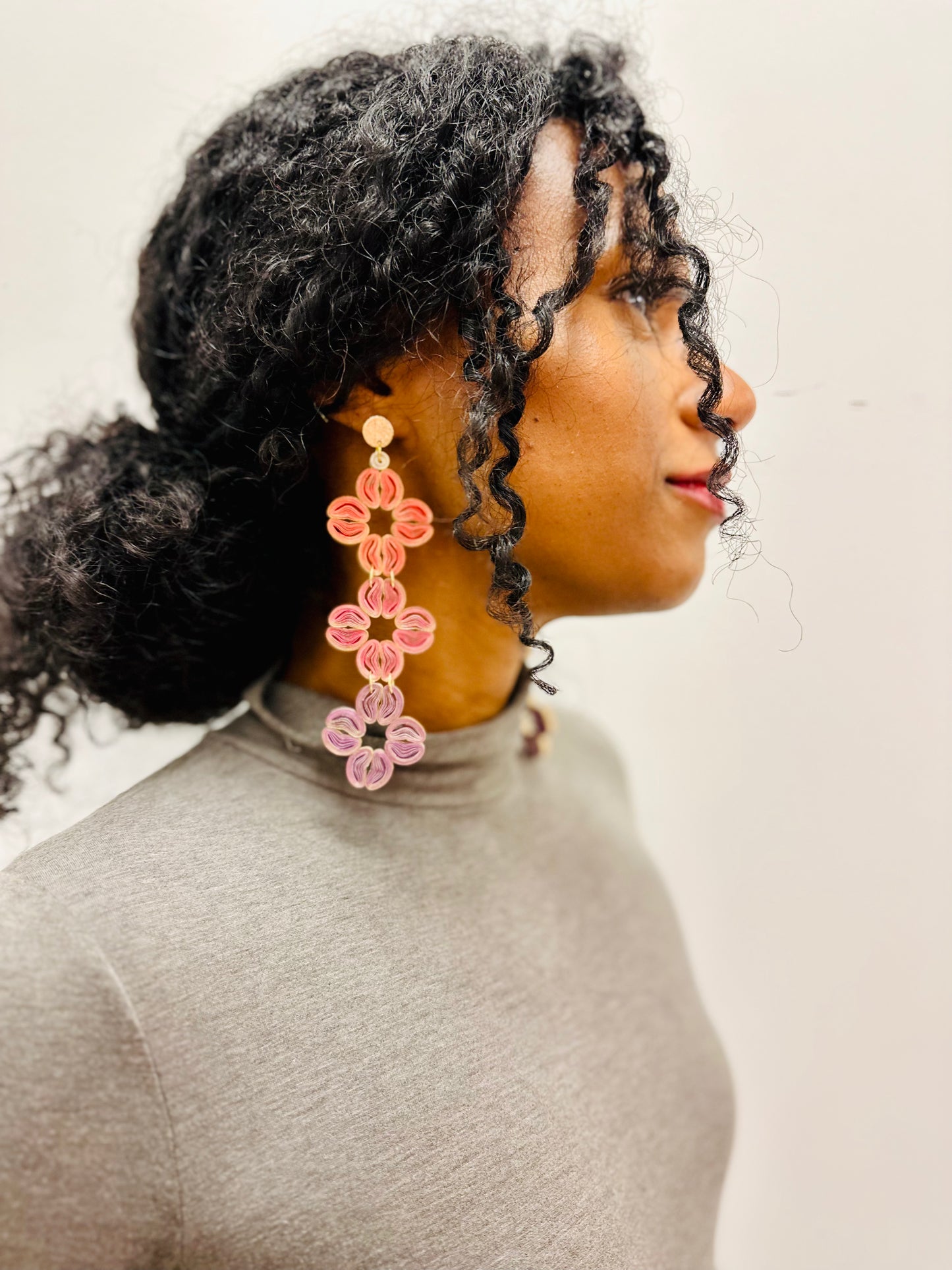 Petal Parade Dangle Paper Earrings