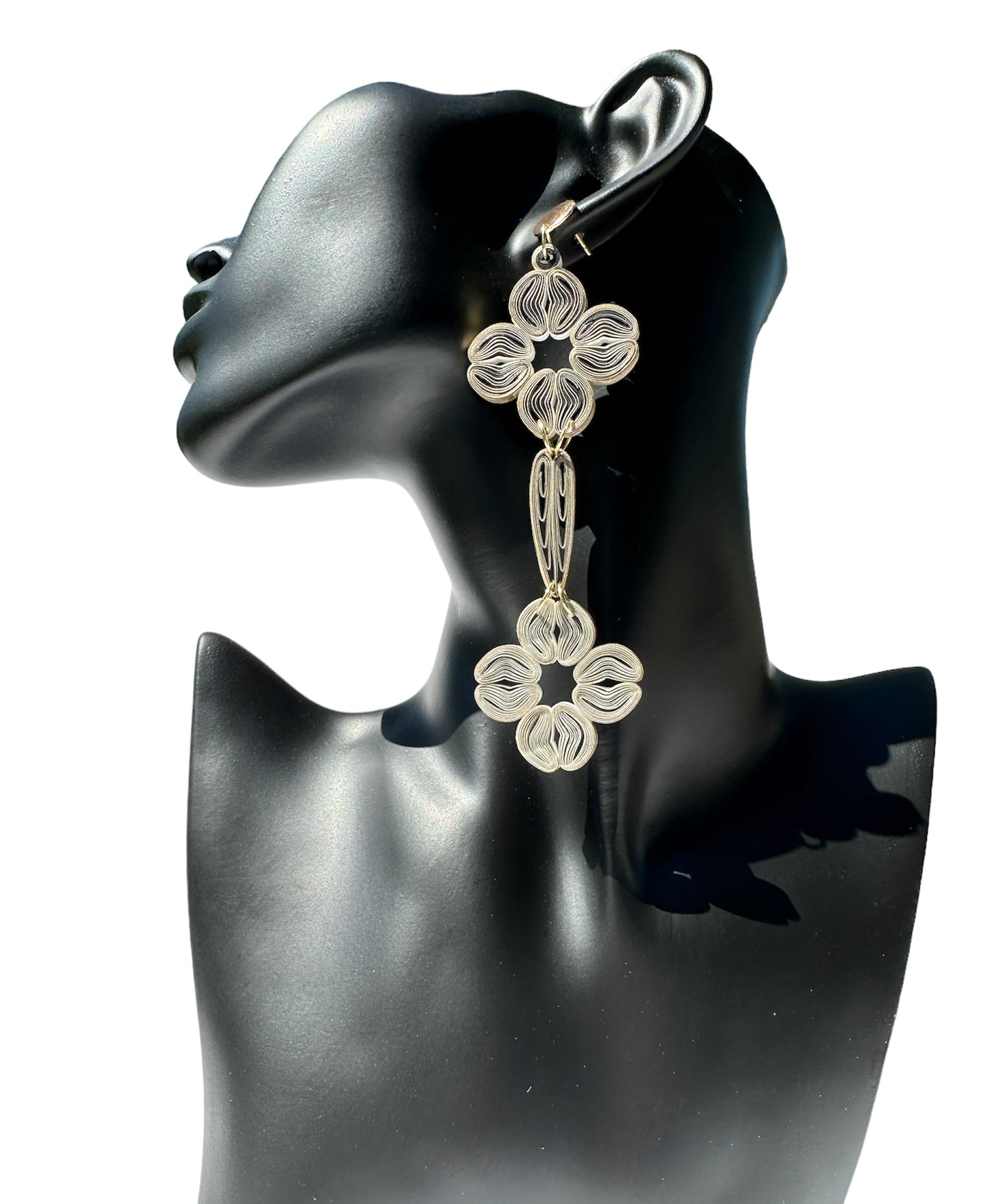 Flowerful Cascade Dangle Paper Earrings