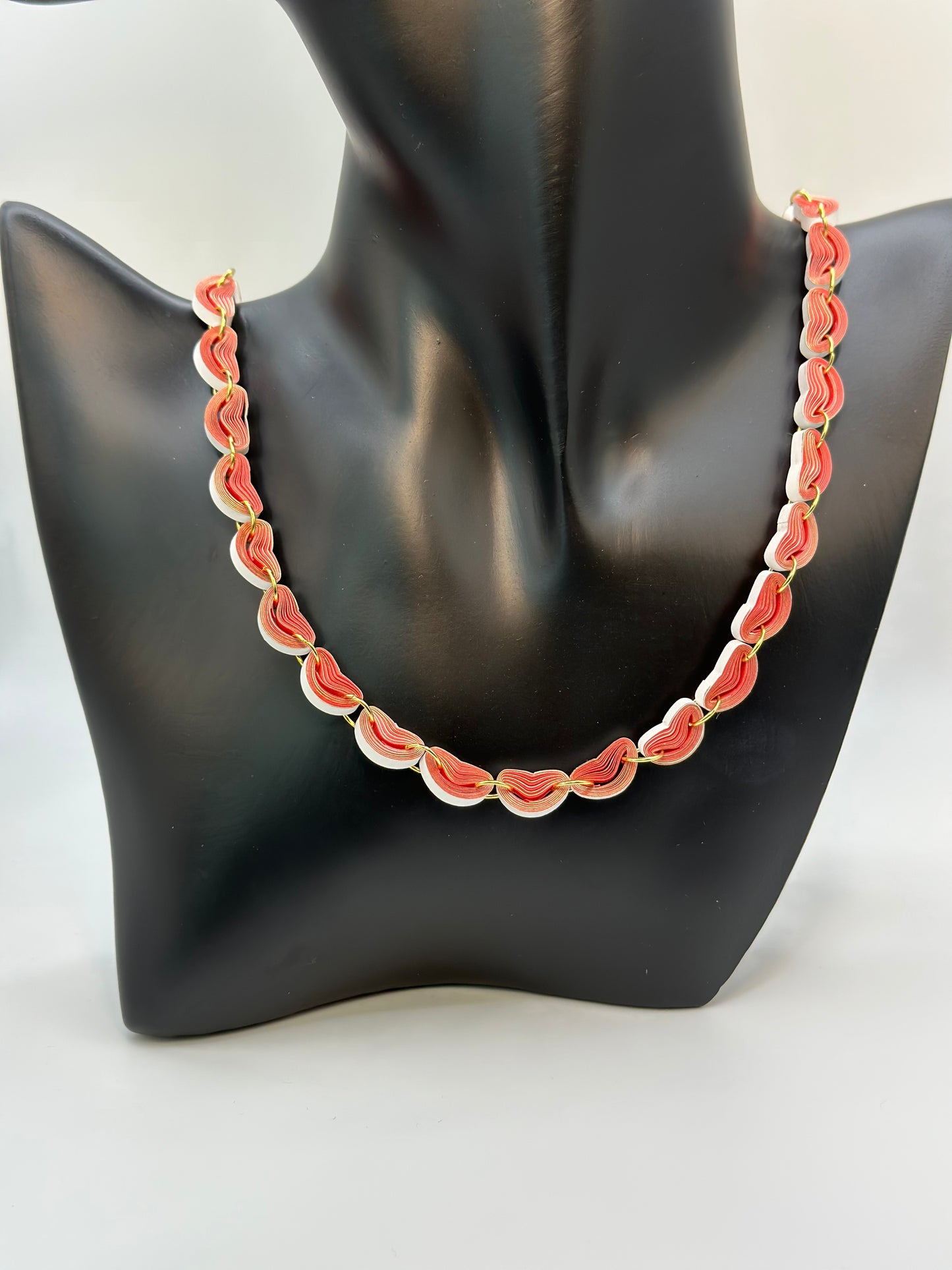 Paper Pearl Statement Necklace, Made with Paper