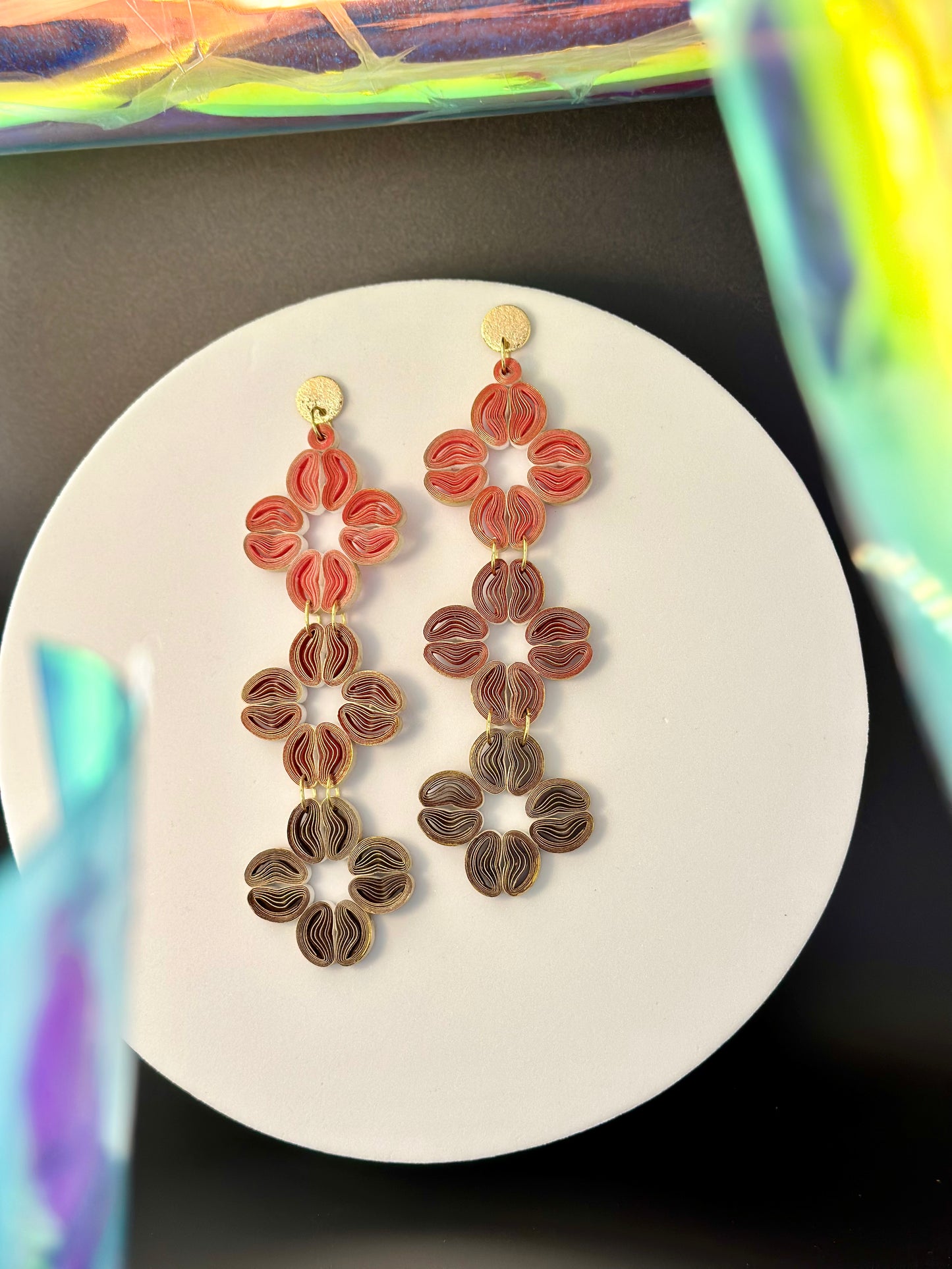 Petal Parade Dangle Paper Earrings