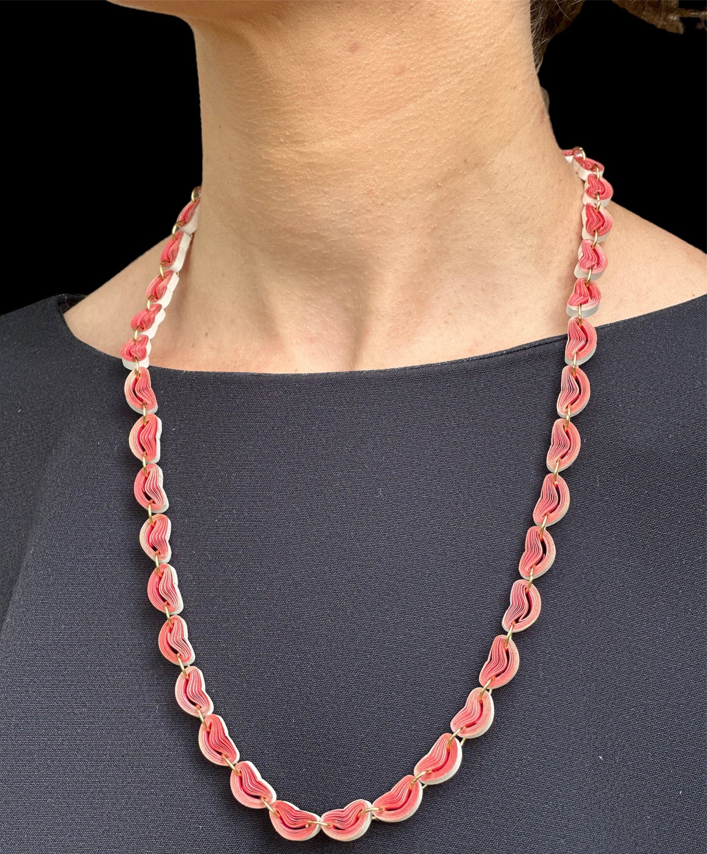 Paper Pearl Statement Necklace, Made with Paper
