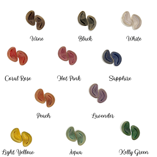 Medium Two-Toned Hoop Paper Earrings