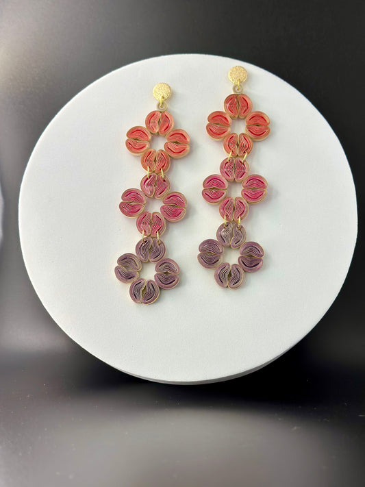 Petal Parade Dangle Paper Earrings