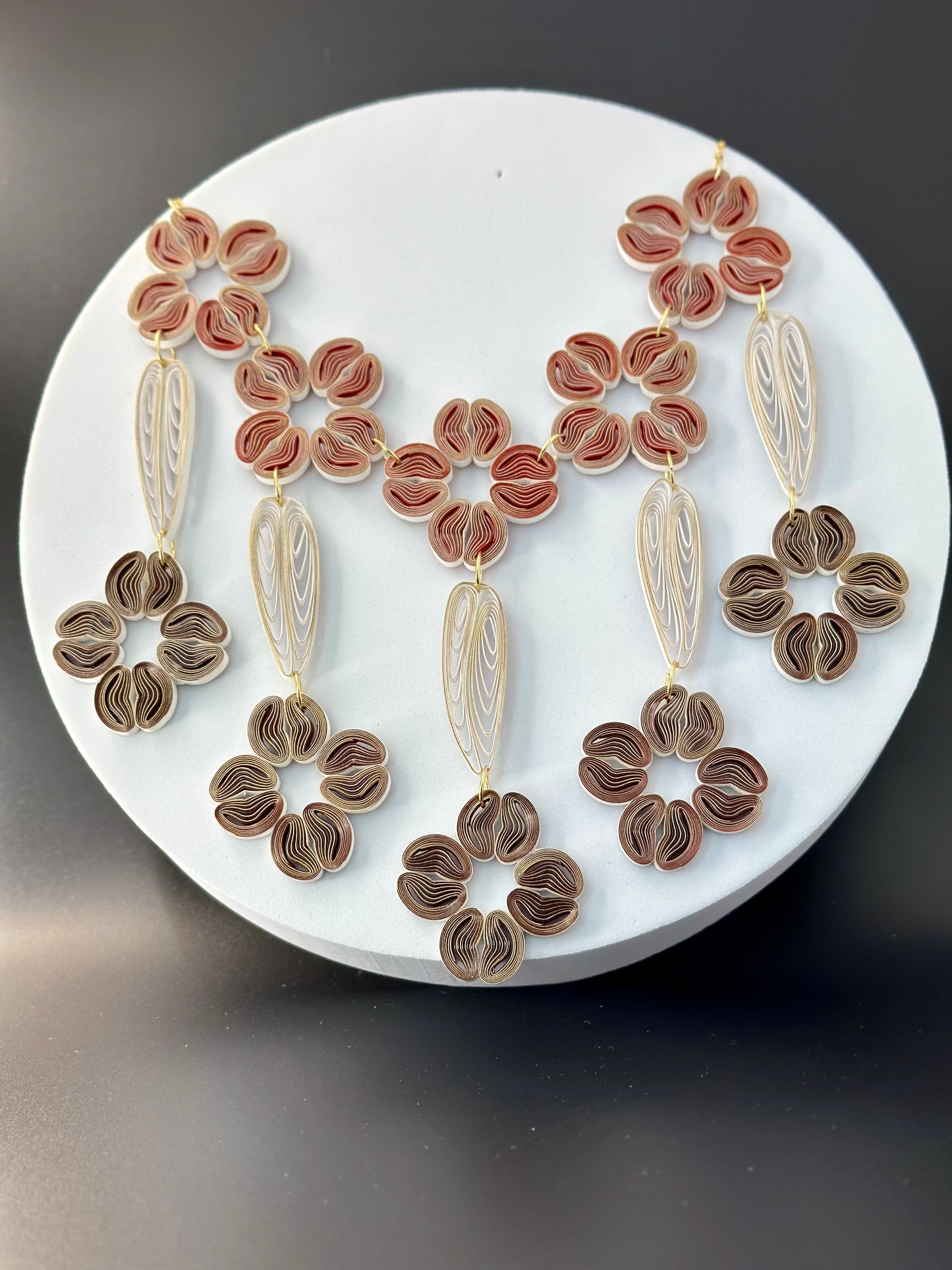 Flowerful Cascade Statement Necklace, Made with Paper